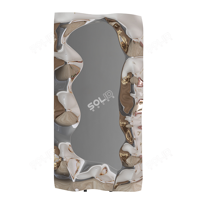 Phantom Oval Glass Floor Mirror 3D model image 1