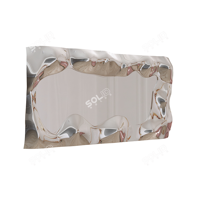 Phantom Oval Glass Floor Mirror 3D model image 3