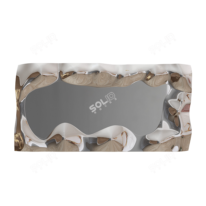 Phantom Oval Glass Floor Mirror 3D model image 4