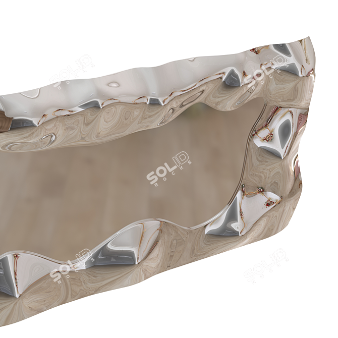 Phantom Oval Glass Floor Mirror 3D model image 5