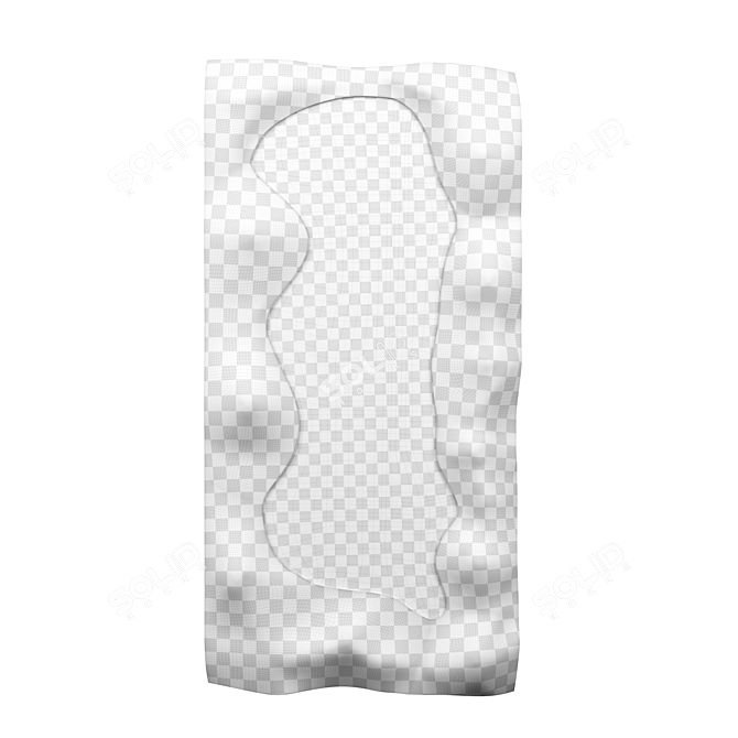 Phantom Oval Glass Floor Mirror 3D model image 6