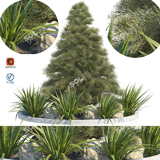 2015 Outdoor Plant 3D Model 3D model image 1