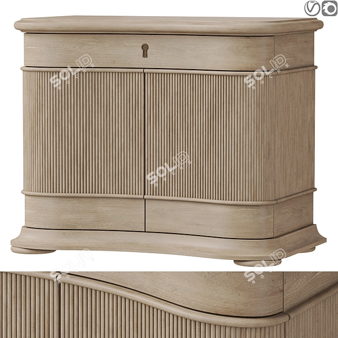 Baker Augustus Nightstand | 953x527x762mm 3D model image 1