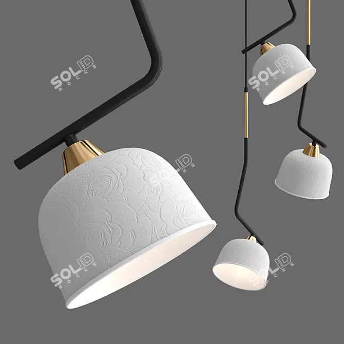 Indigo 10005_3P Pendant Light 3D model image 2