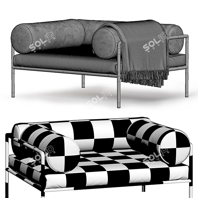 Living Divani Agra Armchair: 2 Colors 3D model image 12