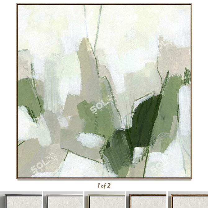 Abstract Canvas Photo Frame Set 3D model image 3