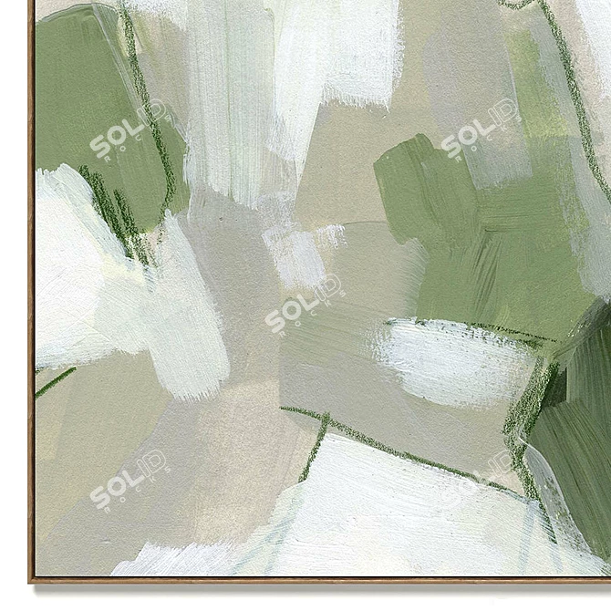 Abstract Canvas Photo Frame Set 3D model image 6