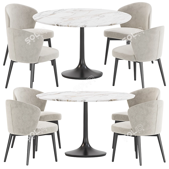 Fargo Dining Set Furniture Collection 3D model image 1