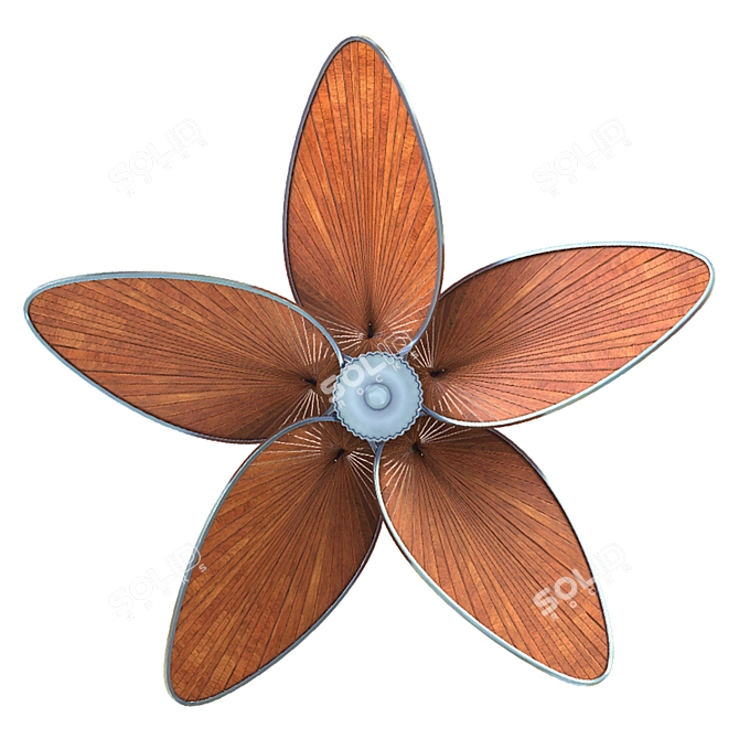 Tropical Breeze Palm Ceiling Fan 3D model image 3