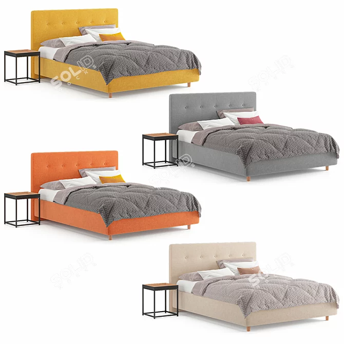 Beyosa Favorit Bed Set 3D model image 2