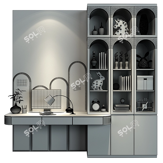 Customizable Kids Furniture Set 3D model image 2