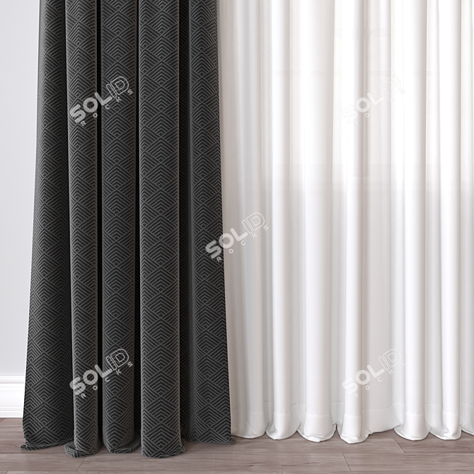 Multifunctional 3D Curtain Model 3D model image 2