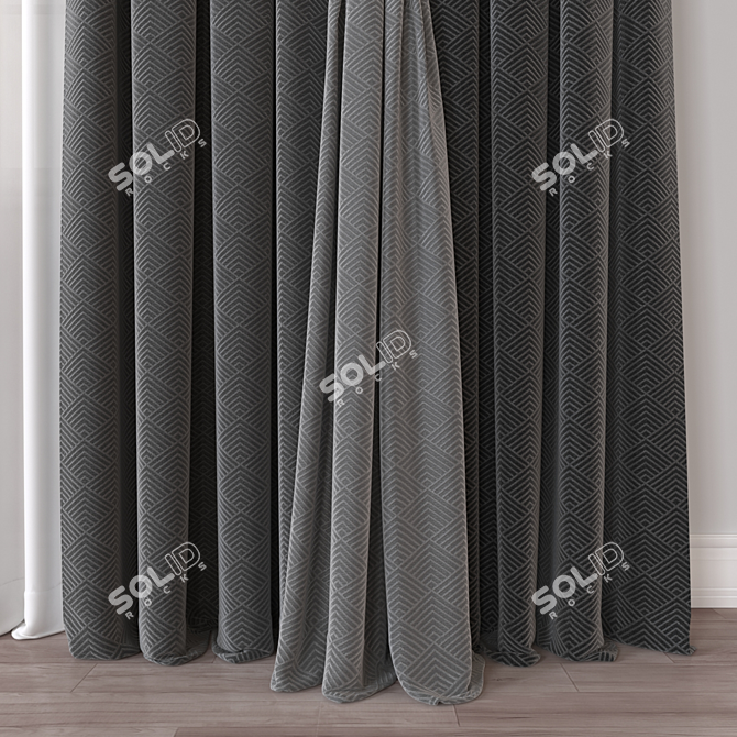 Multifunctional 3D Curtain Model 3D model image 3