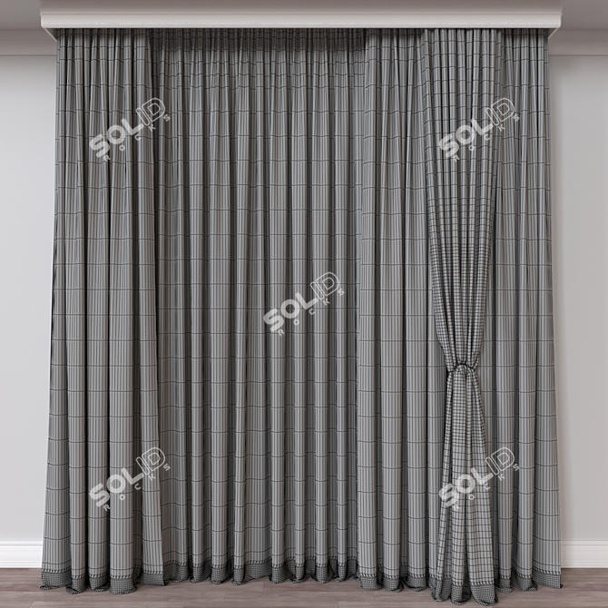 Multifunctional 3D Curtain Model 3D model image 4