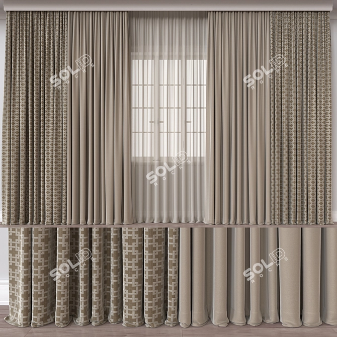 360 Curtain Model | VRay, Corona | 3D FBX, OBJ 3D model image 1