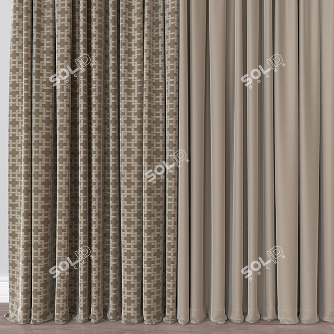 360 Curtain Model | VRay, Corona | 3D FBX, OBJ 3D model image 2