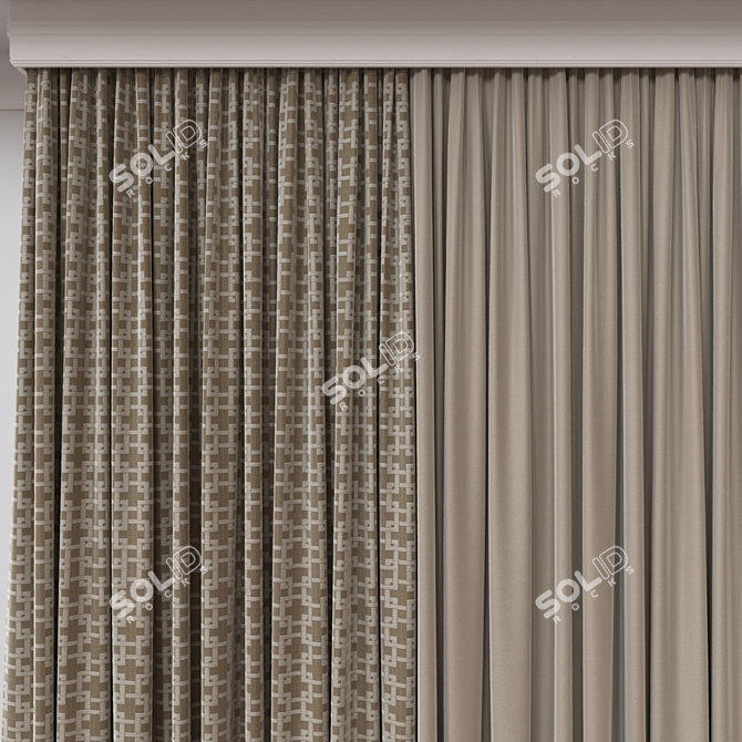 360 Curtain Model | VRay, Corona | 3D FBX, OBJ 3D model image 3