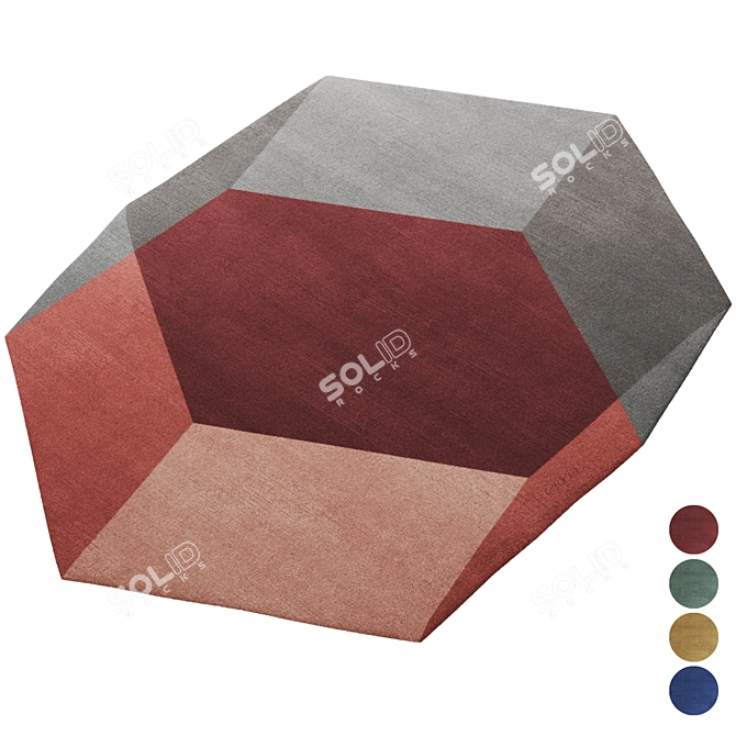 Puik Hexagon Carpet Set 3D model image 1