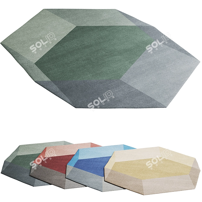 Puik Hexagon Carpet Set 3D model image 3