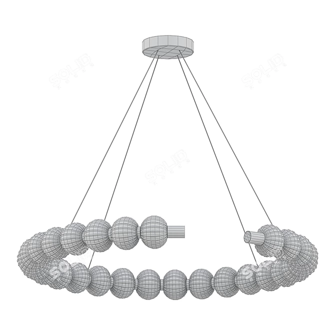 Glamour Crystal Pendant Light 3D model image 2