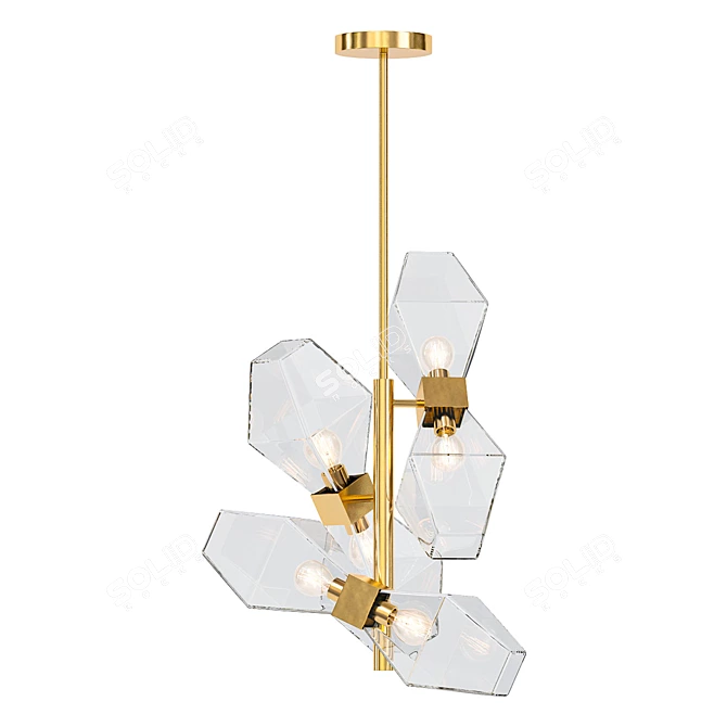 Stylish Coctail Time Pendant Light 3D model image 1