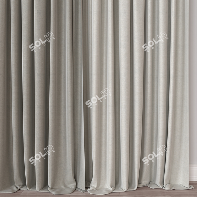  Versatile 3D Curtain Model 3D model image 2