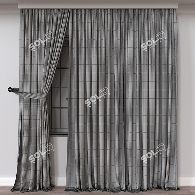  Versatile 3D Curtain Model 3D model image 4