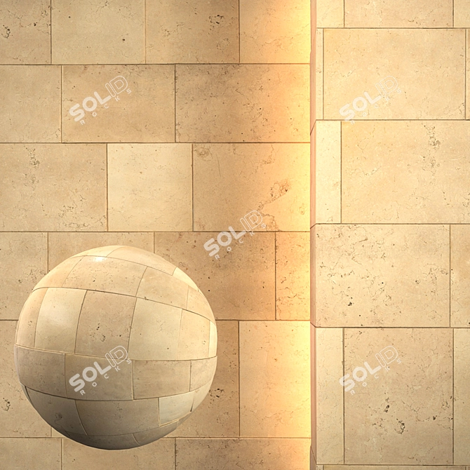 Seamless Stone Textures Set 3D model image 1