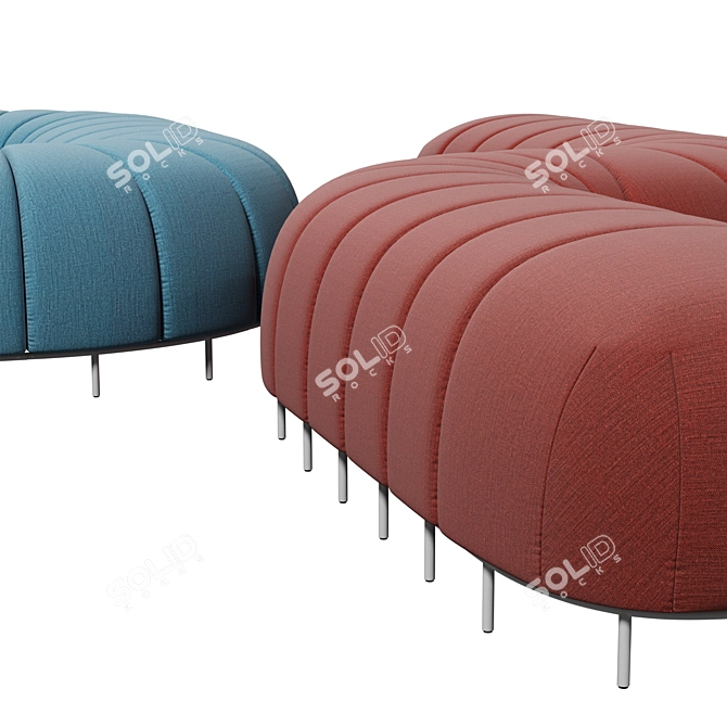 Modular Worm Bench: Versatile Seating 3D model image 5