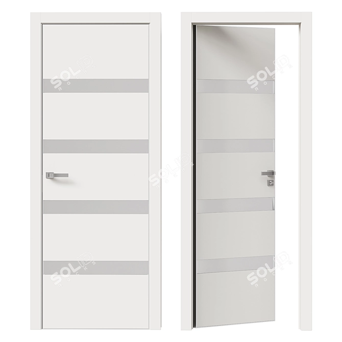 ProfilDoors SMK Interroom Door with Glass Insert 3D model image 1