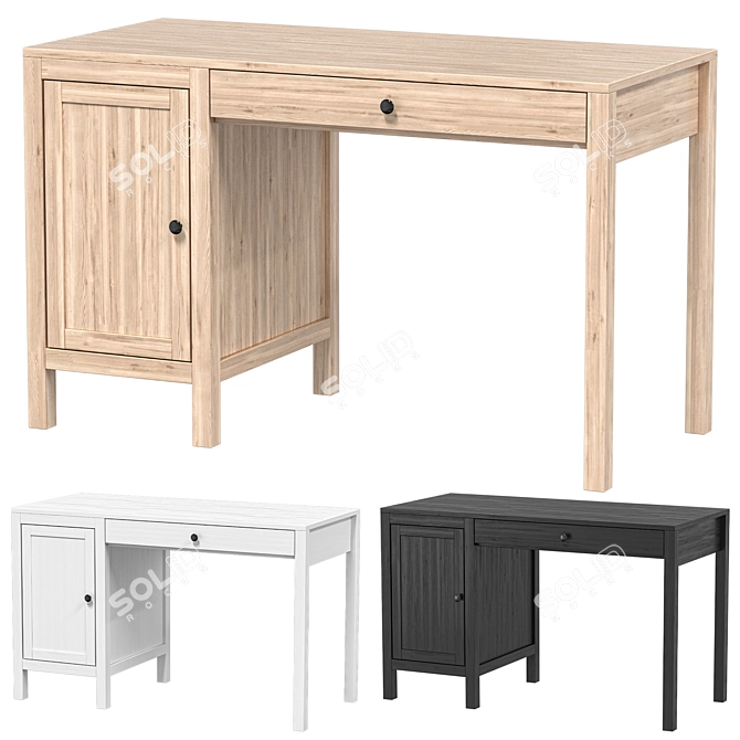 Minimalist HEMNES Desk: Sleek Design 3D model image 1