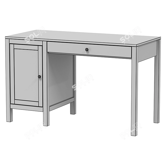 Minimalist HEMNES Desk: Sleek Design 3D model image 5