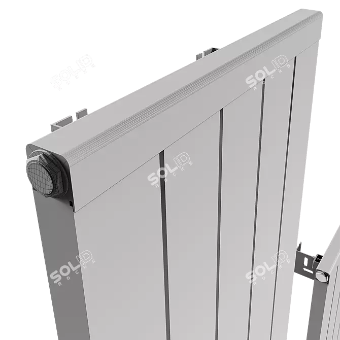 Modern Aluminum Radiator Model 3D model image 2