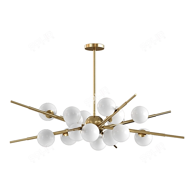 Cherry Bomb Gold Chandelier Unique 3D model image 1