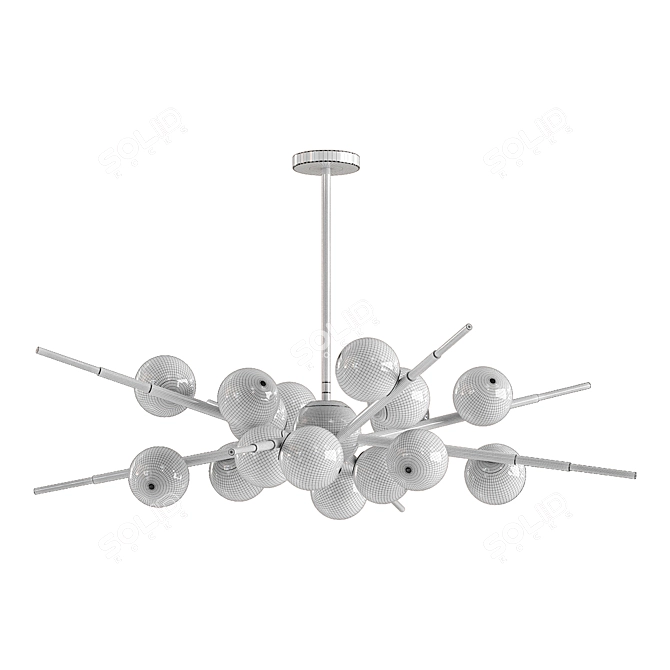 Cherry Bomb Gold Chandelier Unique 3D model image 2