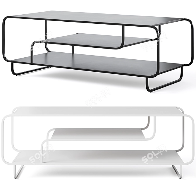 Sleek Alana Coffee Table, Modern 3D model image 1