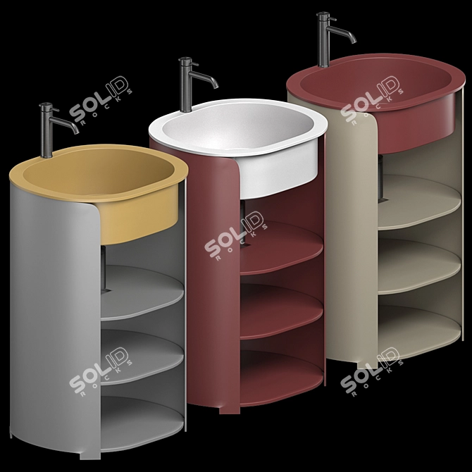 Sleek Tiberio Vanity by Cielo 3D model image 2