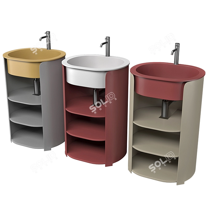 Sleek Tiberio Vanity by Cielo 3D model image 4