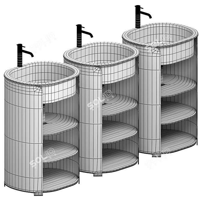 Sleek Tiberio Vanity by Cielo 3D model image 5