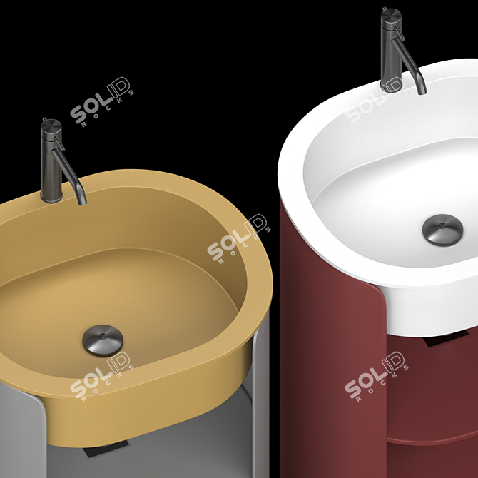 Sleek Tiberio Vanity by Cielo 3D model image 6