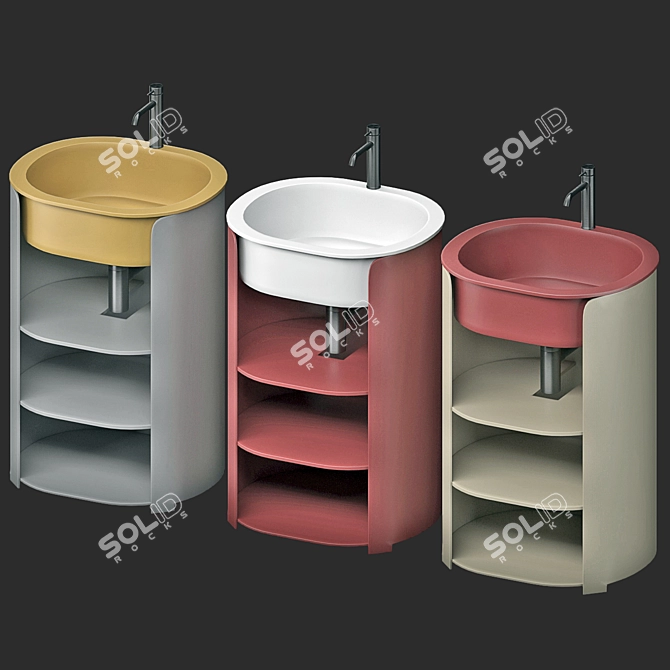 Sleek Tiberio Vanity by Cielo 3D model image 7