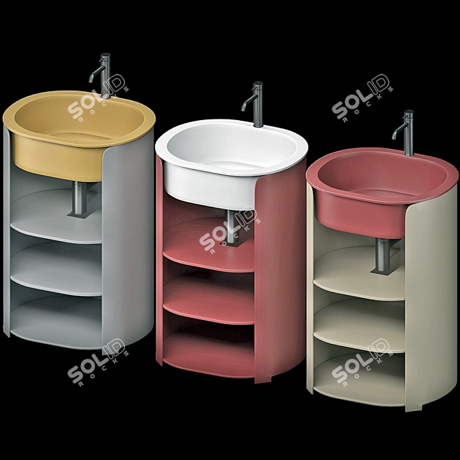 Sleek Tiberio Vanity by Cielo 3D model image 8