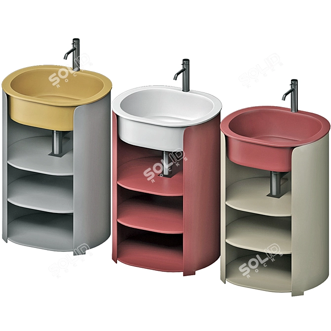 Sleek Tiberio Vanity by Cielo 3D model image 10