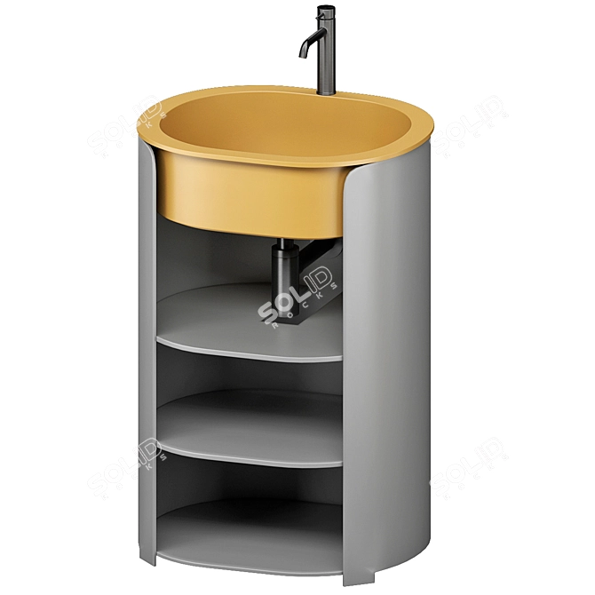 Sleek Tiberio Vanity by Cielo 3D model image 11