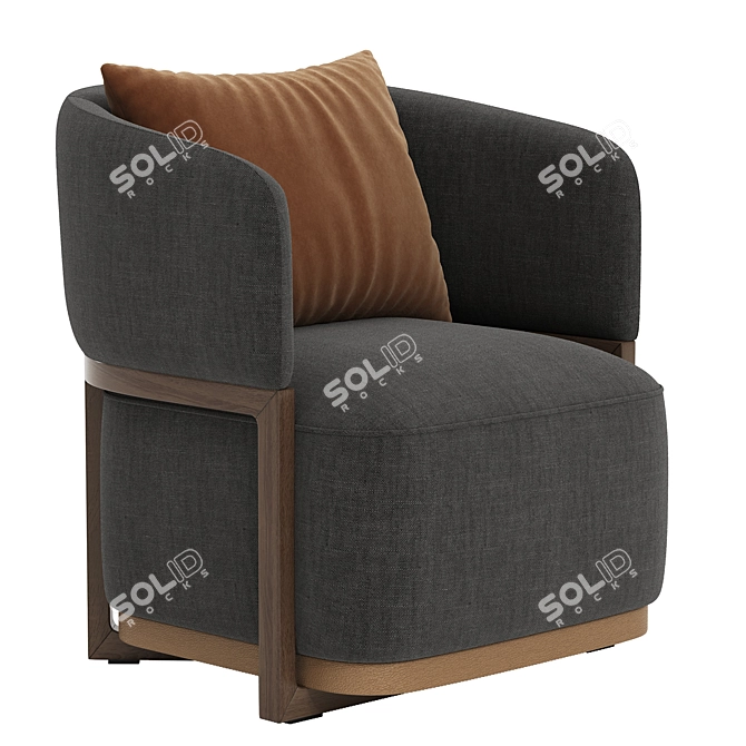 Modern Stylish Frida Armchair 3D model image 2