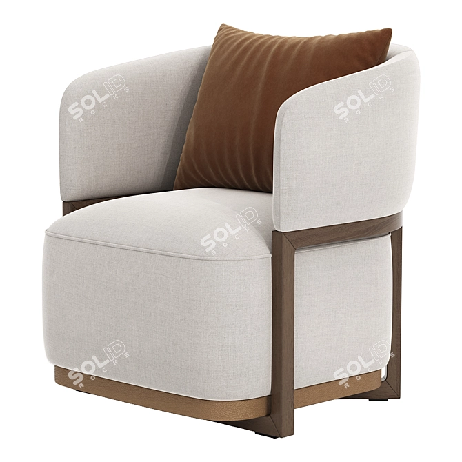 Modern Stylish Frida Armchair 3D model image 3