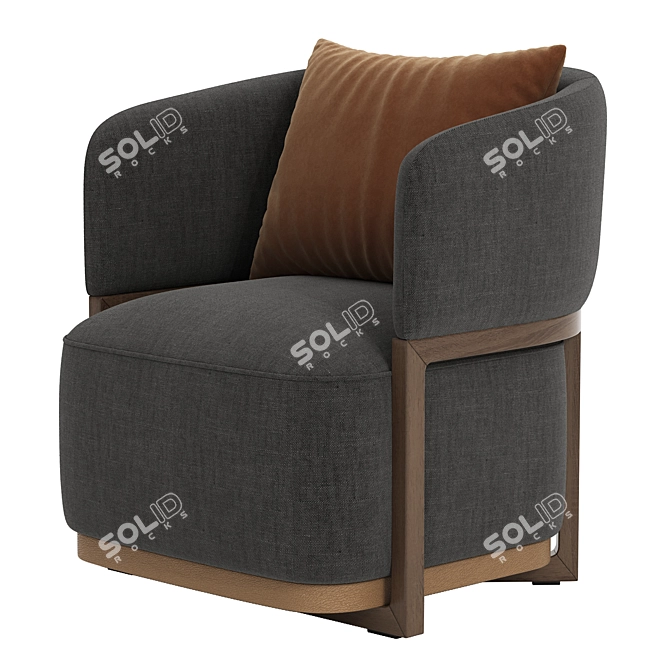 Modern Stylish Frida Armchair 3D model image 4