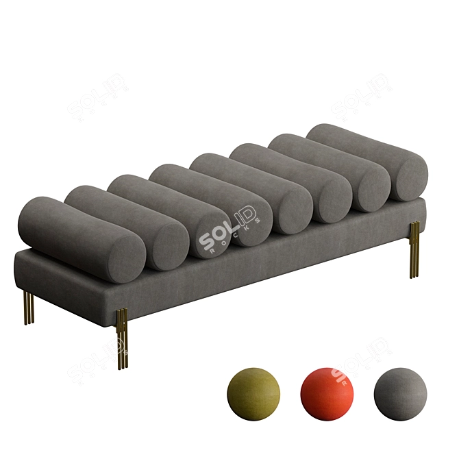 Eichholtz Oxley Bench Luxe Seat 3D model image 1