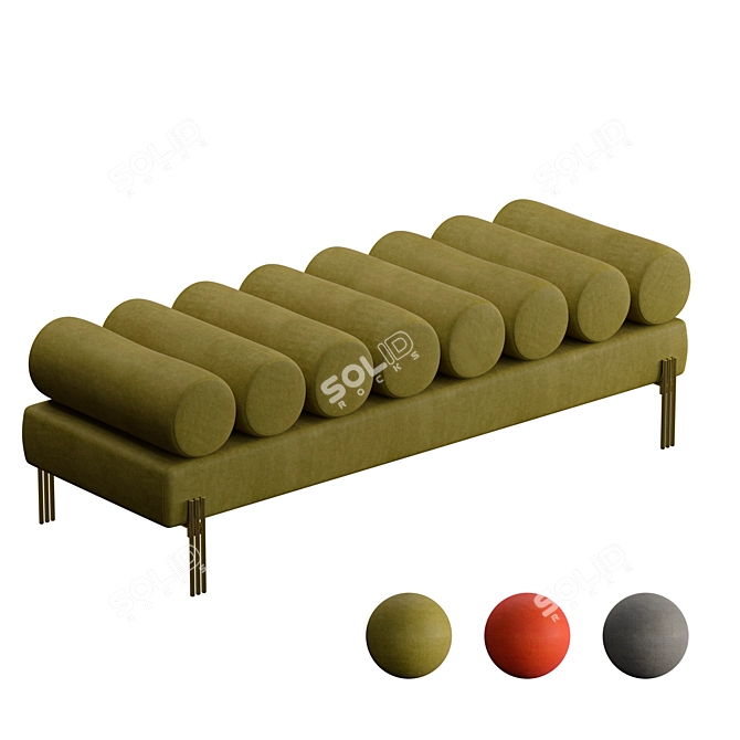 Eichholtz Oxley Bench Luxe Seat 3D model image 2