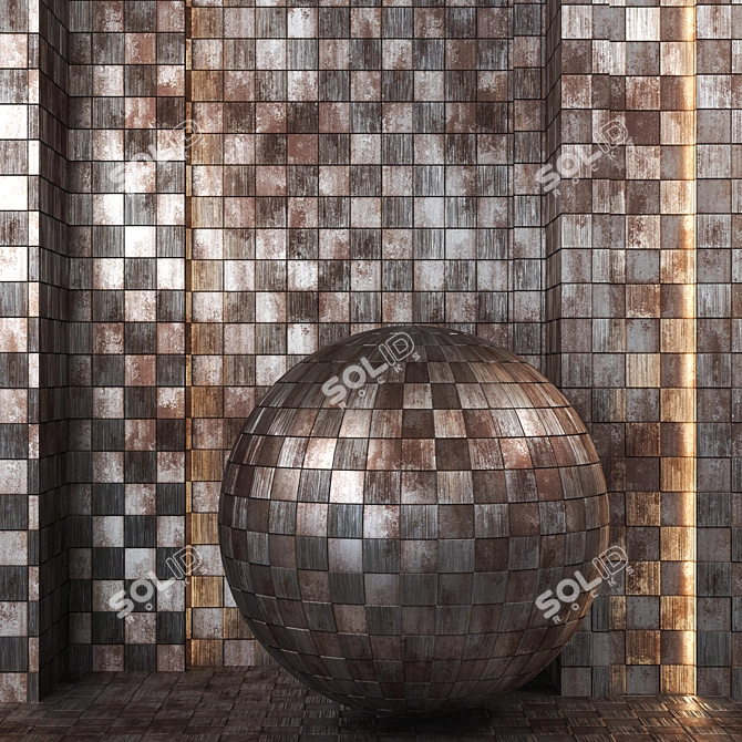 Rusty Metal 4k Texture Set 3D model image 1